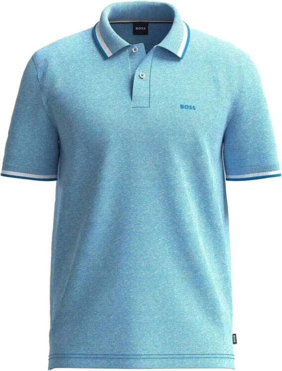 Hugo Boss Lichtblauwe Polo Shirt met Korte Mouw Blue Heren
