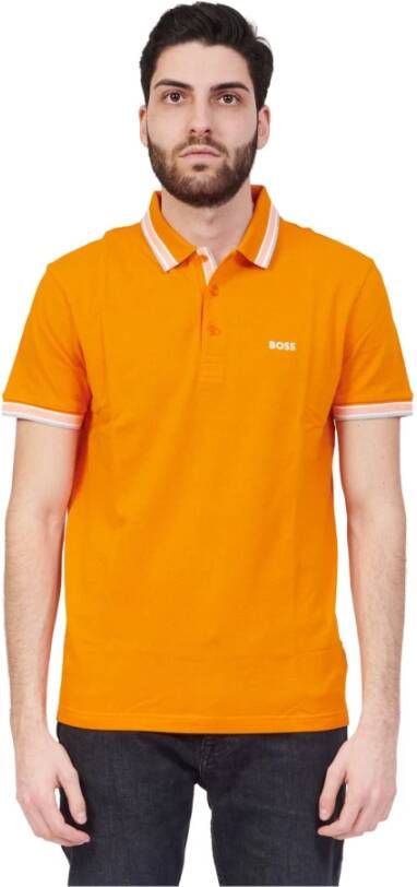 Hugo Boss Oranje poloshirt met korte mouw Orange Heren