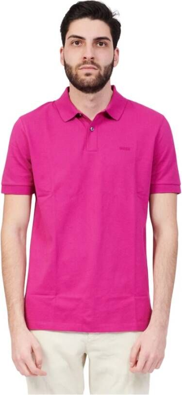 Hugo Boss Klassiek Roze Polo Shirt voor Heren Pink Heren
