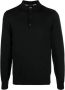 Hugo Boss Luxe Wollen Trui met Knoopsluiting Black Heren - Thumbnail 1