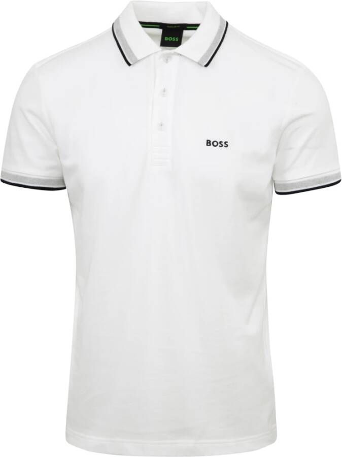 BOSS Green Regular fit poloshirt met labelstitching model 'Paddy' - Foto 8