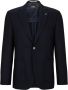 Hugo Boss Regular Fit Wollen Vest met Micro Patroon Blue Heren - Thumbnail 1