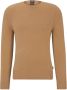 Hugo Boss Regular Fit Kasjmier Trui met Elegante Schouderdetails Beige Heren - Thumbnail 1