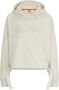 Hugo Boss Relaxed Fit Katoenen Hoodie met Tonaal Logo White Dames - Thumbnail 1