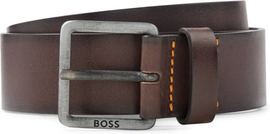 Boss Leren riem Jeeko_Sz40 met logo-tekst op de sluiting - Foto 2