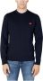 Hugo Boss Blauwe Sweaters met Geribbelde Kraag en Manchetten Blauw Heren - Thumbnail 2
