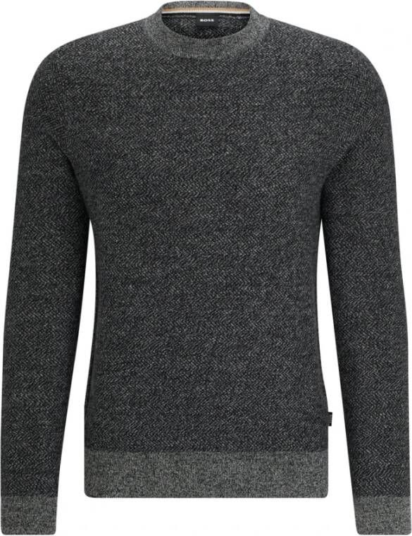Hugo Boss Zwarte Sweaters Heren Marameo Pullover Black Heren