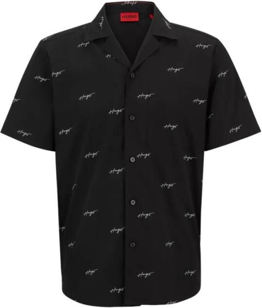 Hugo Boss Shirt met korte mouwen Zwart Heren