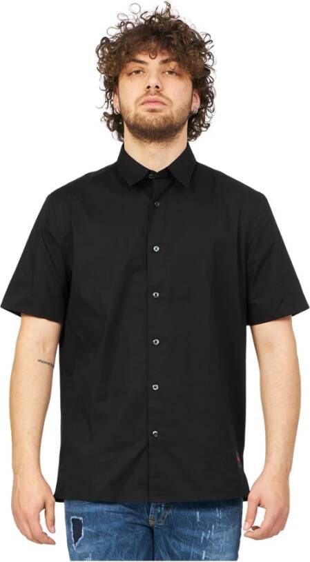Hugo Boss Short Sleeve Shirts Zwart Heren