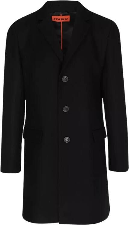 Hugo Boss Single-Breasted Coats Zwart Heren