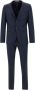 Hugo Boss Metallic Effect Wol Tweedelig Pak Blue Heren - Thumbnail 1