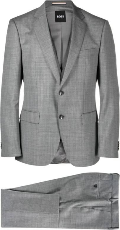 Hugo Boss Single Breasted Suits Grijs Heren