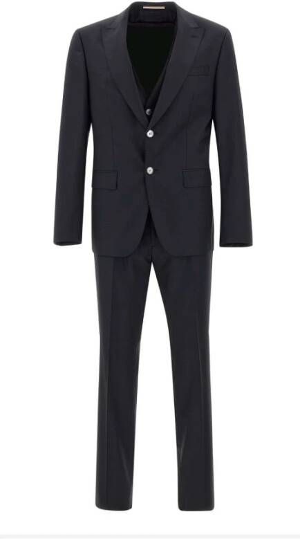 Hugo Boss Single Breasted Suits Zwart Heren