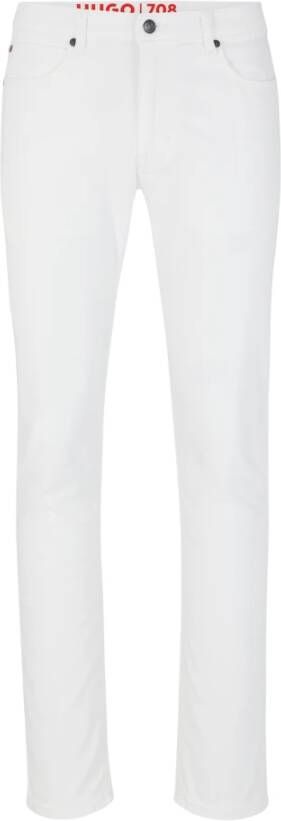 Hugo Boss Slim-fit Trousers White Heren