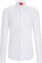 Hugo Boss Slim Fit Overhemd van Stretch Katoen Satijn White Heren - Thumbnail 1