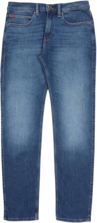 Hugo Boss Straight Jeans Blauw Heren