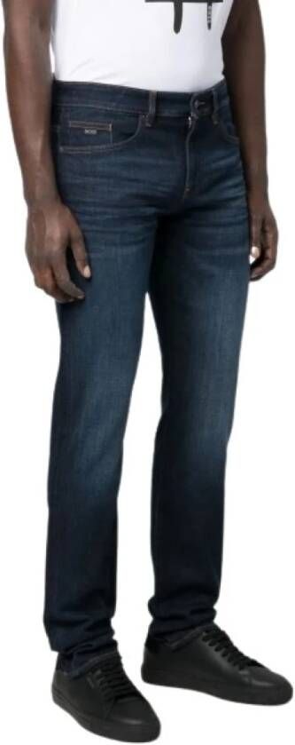 Hugo Boss Straight Jeans Blauw Heren