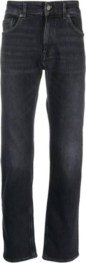Hugo Boss Straight Jeans Zwart Heren