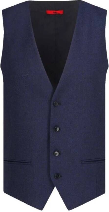 Hugo Boss Suit Vests Blauw Heren