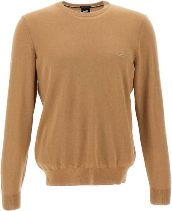 Boss Gebreide pullover van scheerwol met labelstitching model 'Botto' - Foto 7