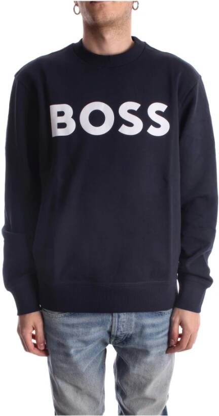 Hugo Boss Sweatshirt Blauw Heren