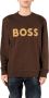 Hugo Boss Bruine Geprinte Trui Brown Heren - Thumbnail 1