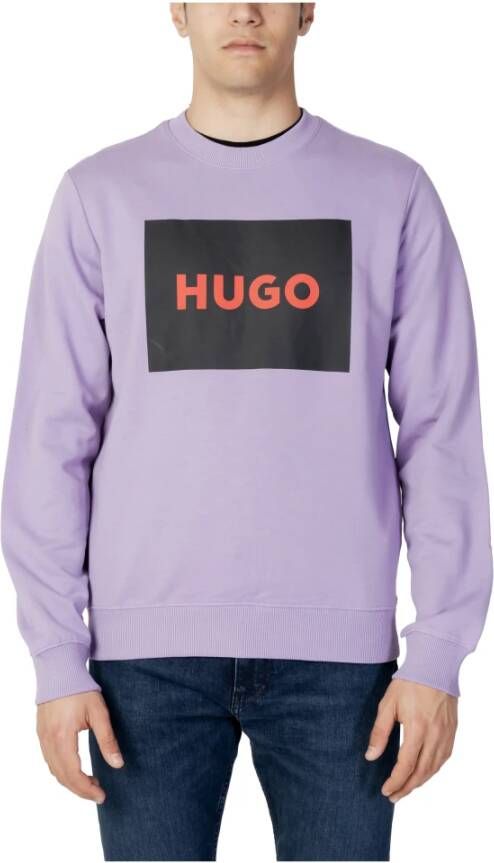 Hugo Boss Heren Print Sweatshirt Purple Heren