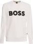 Boss Logo Crew-neck Sweatshirt van Biologisch Katoen White Heren - Thumbnail 1