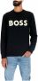 Hugo Boss Zwarte Geprinte Ronde Hals Sweater Black Heren - Thumbnail 1