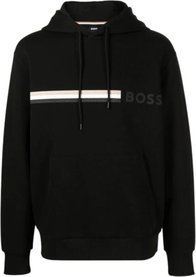 Hugo Boss Sweatshirts Hoodies Zwart Heren