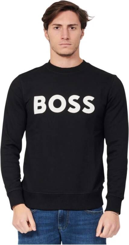 Hugo Boss Sweatshirts Zwart Heren