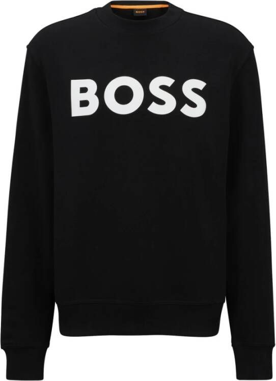 Hugo Boss Heren Zwart Print Sweatshirt Black Heren