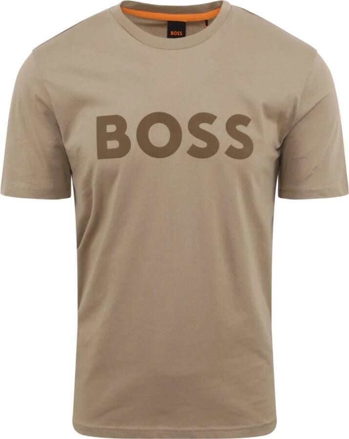 Hugo Boss T-shirt Logo Beige Heren