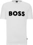 Boss T-shirt met applicatie met labelstitching model 'Tiburt' - Thumbnail 7