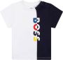 BOSS Kidswear T-shirt met colourblocking Wit - Thumbnail 2
