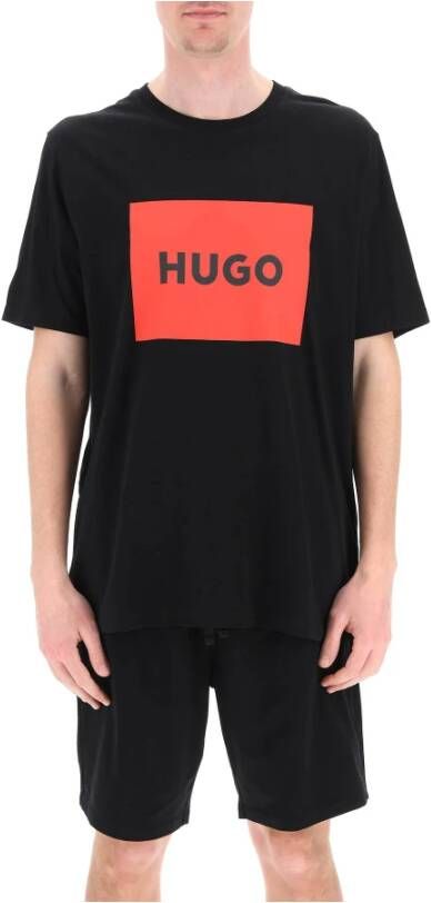 HUGO T-shirt met labelprint model 'Dulive'