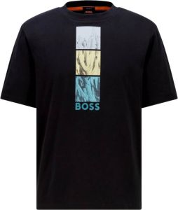 BOSS Casualwear T-shirt met motiefprints model 'TeTrue'