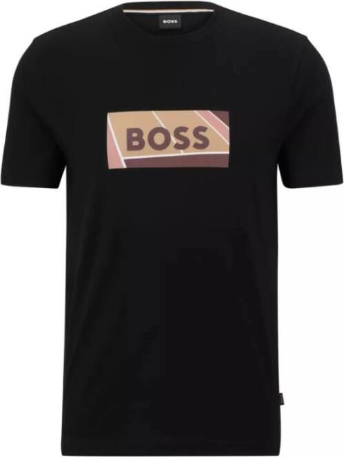 Hugo Boss Katoenen T-shirt Black Heren