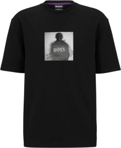 Boss T-shirt met labelprint model 'KHABY'