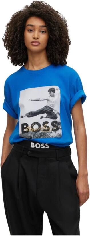 Hugo Boss T-Shirts Blauw Dames