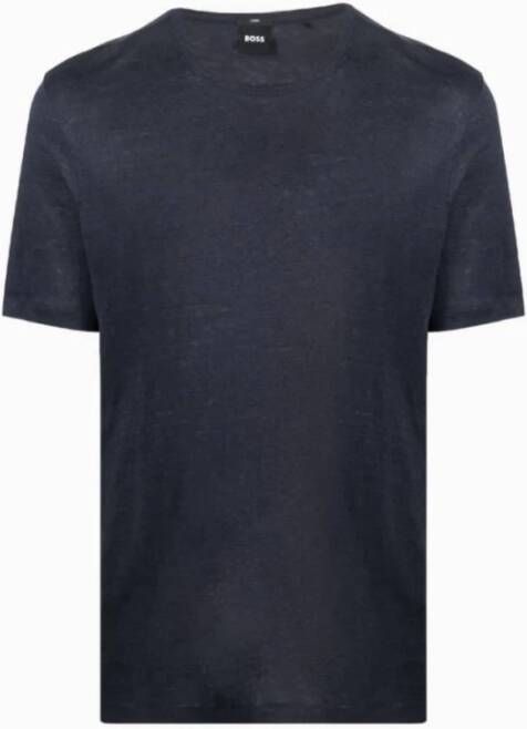 Hugo Boss T-Shirts Blauw Heren