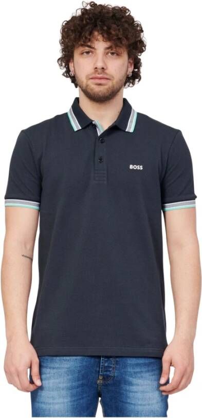 Hugo Boss T-Shirts Blauw Heren