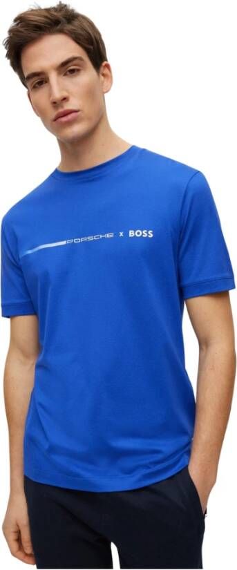 Hugo Boss T-Shirts Blauw Heren