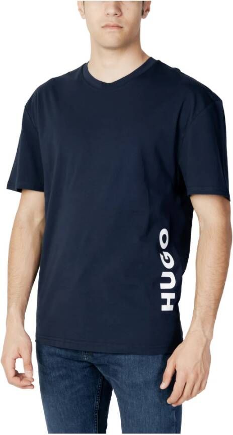 Hugo Boss T-Shirts Blauw Heren