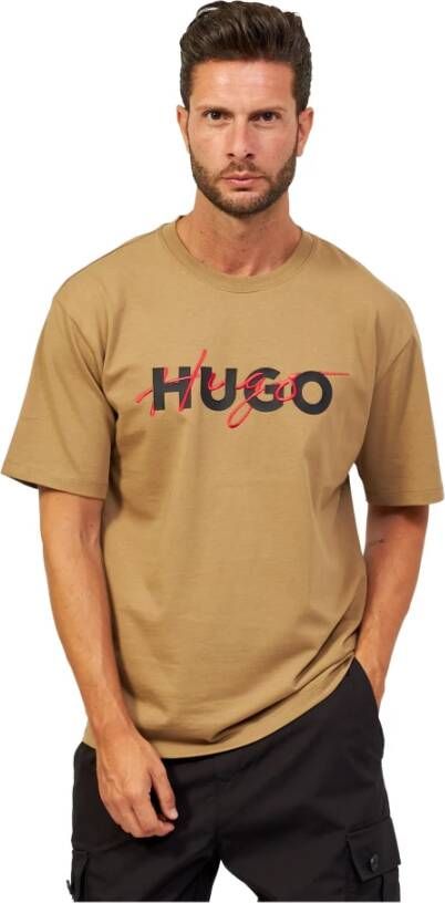 Hugo Boss T-Shirts Bruin Heren