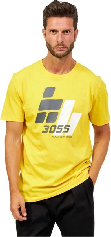 Hugo Boss T-shirts en Polos Geel Yellow Heren
