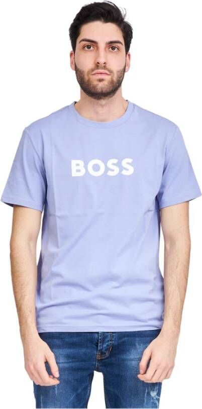 Hugo Boss T-Shirts Paars Heren