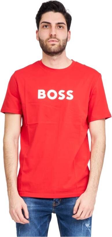 Hugo Boss T-Shirts Rood Heren