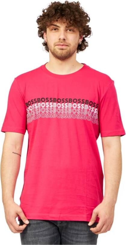 Hugo Boss T-Shirts Roze Heren