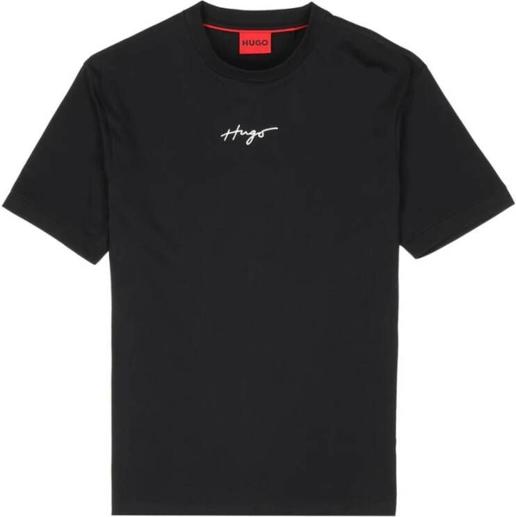 Hugo Boss T-Shirts Zwart Heren